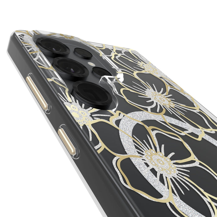 Case-Mate Floral Gems Case with Magnet for Samsung Galaxy S25 Ultra Gold