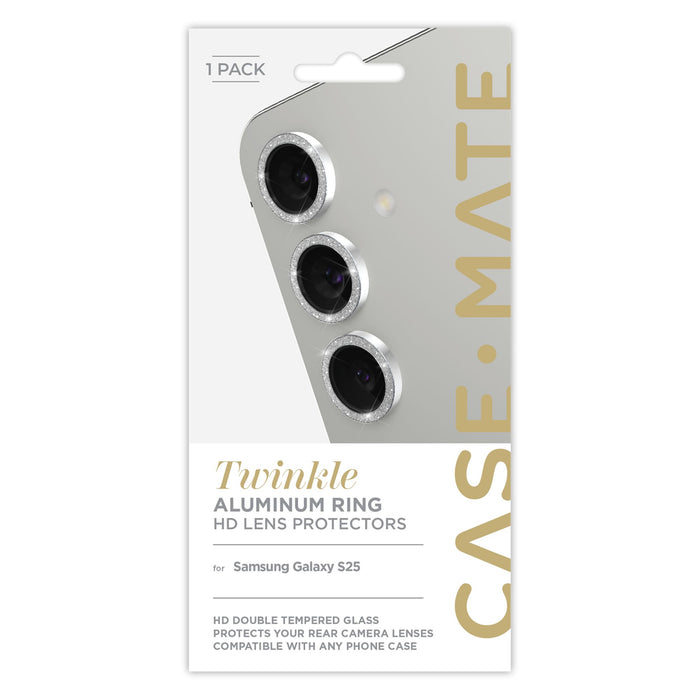 Case-Mate Aluminum Ring Camera Lens Glass Protector for Samsung Galaxy S25