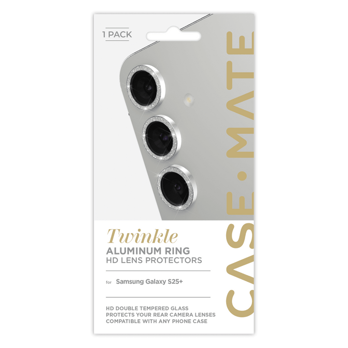 Case-Mate Aluminum Ring Camera Lens Glass Protector for Samsung Galaxy S25 Plus