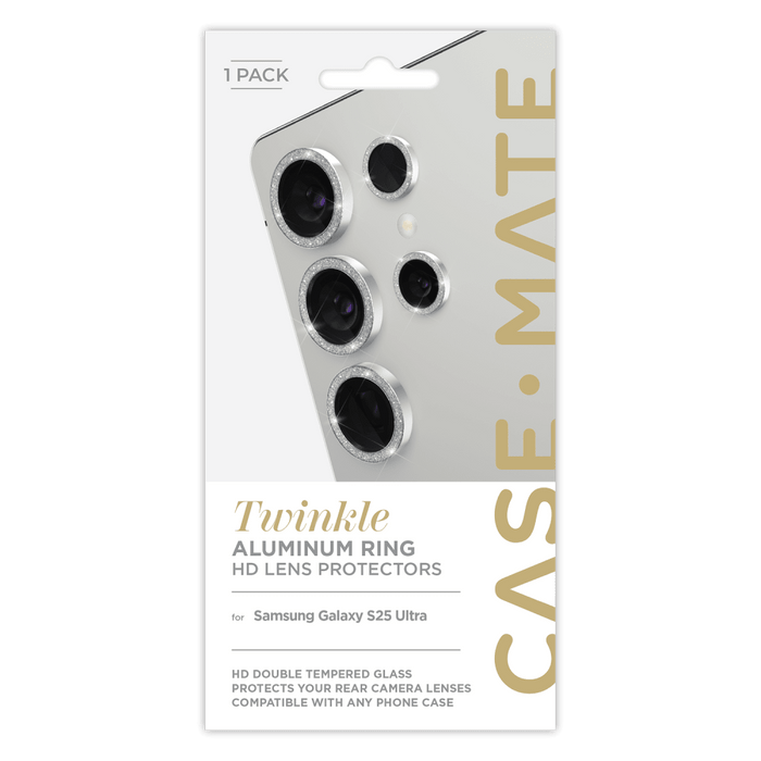 Case-Mate Aluminum Ring Camera Lens Glass Protector for Samsung Galaxy S25 Ultra