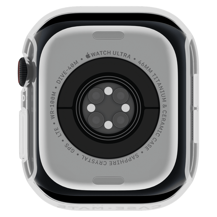 Case-Mate Tough Case with Integrated Glass Screen Protector for Apple Watch Series 10 46mm Clear