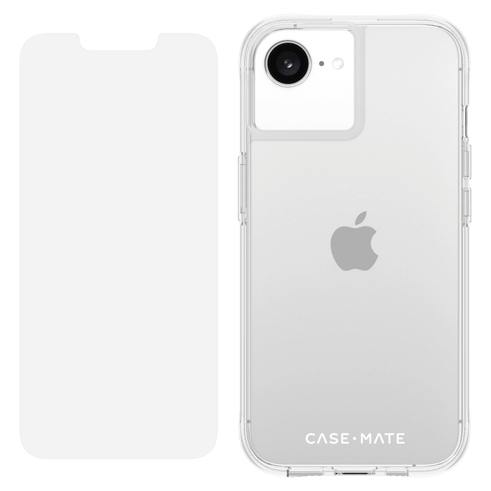 Case-Mate Protection Pack Tough Case and Glass Screen Protector for Apple iPhone 16e / iPhone 15 / iPhone 14 / iPhone 13