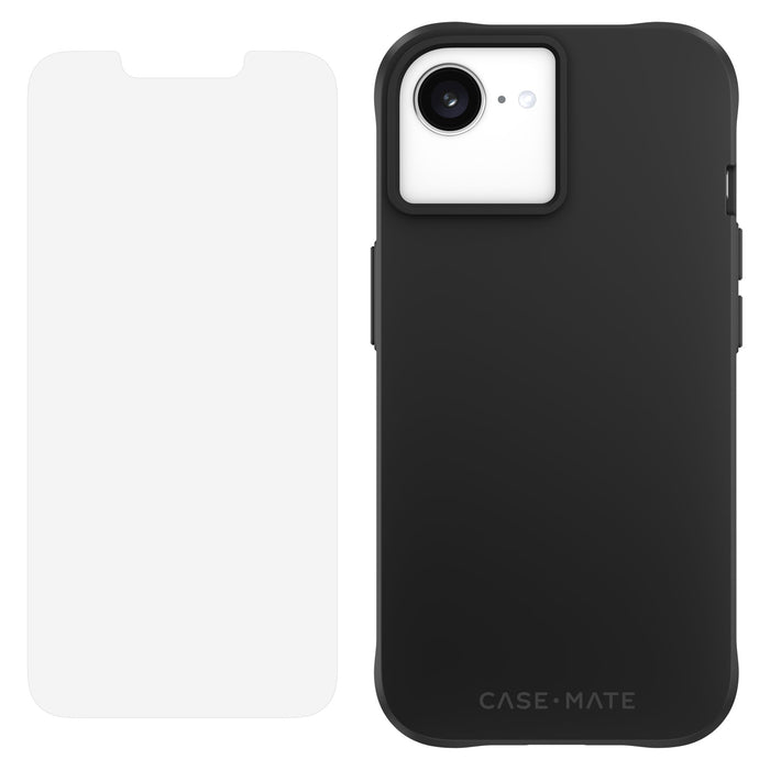 Case-Mate Protection Pack Tough Case and Glass Screen Protector for Apple iPhone 16e / iPhone 15 / iPhone 14 / iPhone 13