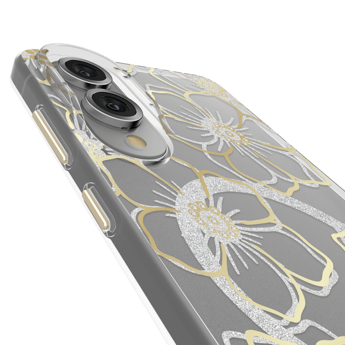 Case-Mate Floral Gems Case with Magnet for Samsung Galaxy S25 Edge Gold