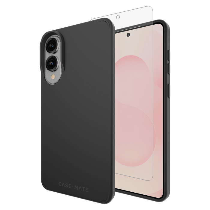 Case-Mate Protection Pack Tough Case and FlexiShield Screen Protector for Samsung Galaxy S25 Edge Black