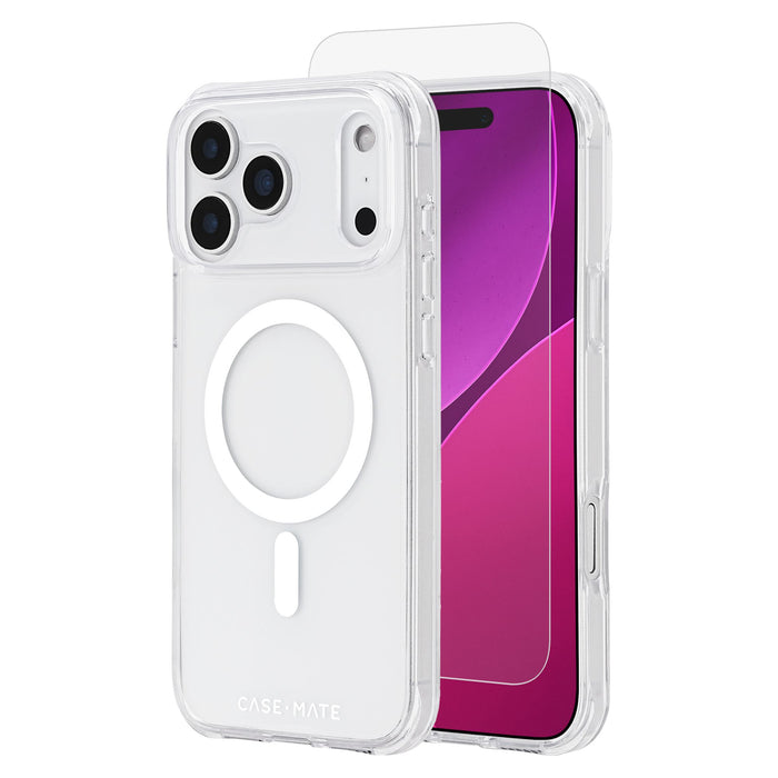 Case-Mate Protection Pack Tough MagSafe Case and Glass Screen Protector for Apple iPhone 17 Pro Max