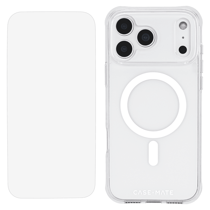 Case-Mate Protection Pack Tough MagSafe Case and Glass Screen Protector for Apple iPhone 17 Pro Max