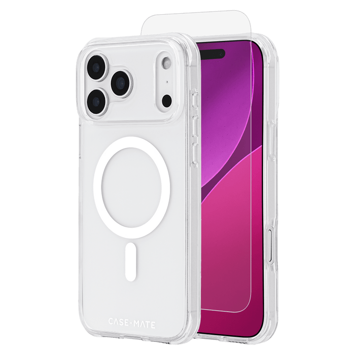 Case-Mate Protection Pack Tough MagSafe Case and Glass Screen Protector for Apple iPhone 17 Pro Max