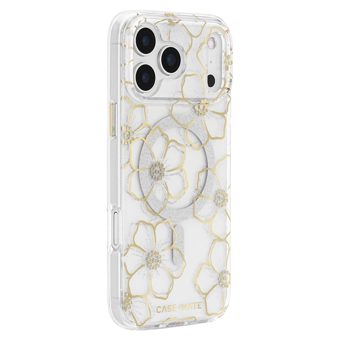Case-Mate Floral Gems MagSafe Case for Apple iPhone 17 Pro Max Gold