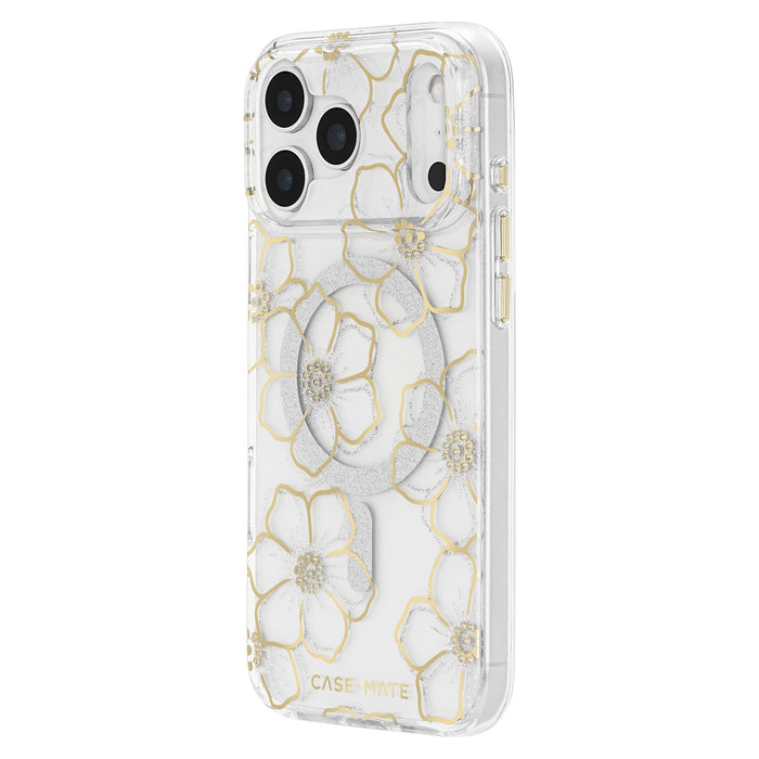 Case-Mate Floral Gems MagSafe Case for Apple iPhone 17 Pro Max Gold
