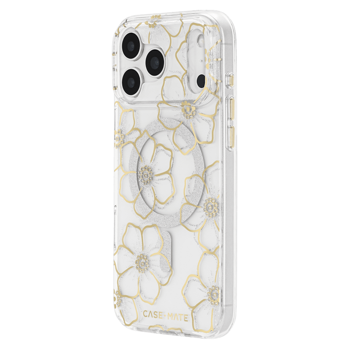 Case-Mate Floral Gems MagSafe Case for Apple iPhone 17 Pro Max Gold