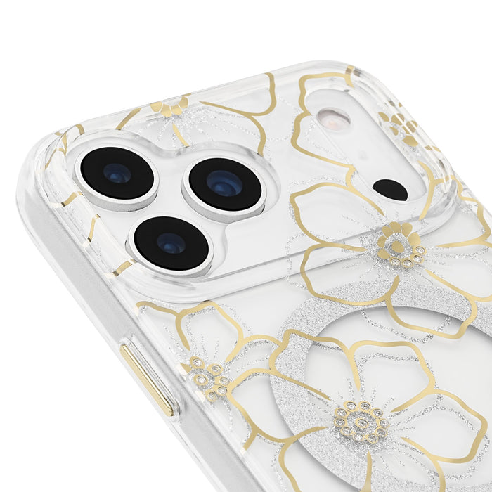 Case-Mate Floral Gems MagSafe Case for Apple iPhone 17 Pro Max Gold