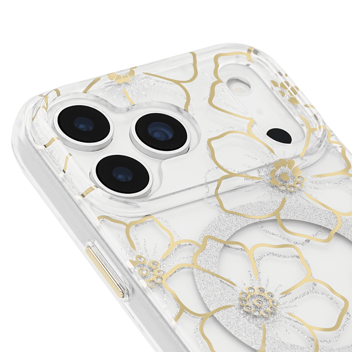 Case-Mate Floral Gems MagSafe Case for Apple iPhone 17 Pro Max Gold