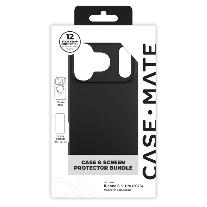 Case-Mate Protection Pack Tough MagSafe Case and Glass Screen Protector for Apple iPhone 17 Pro