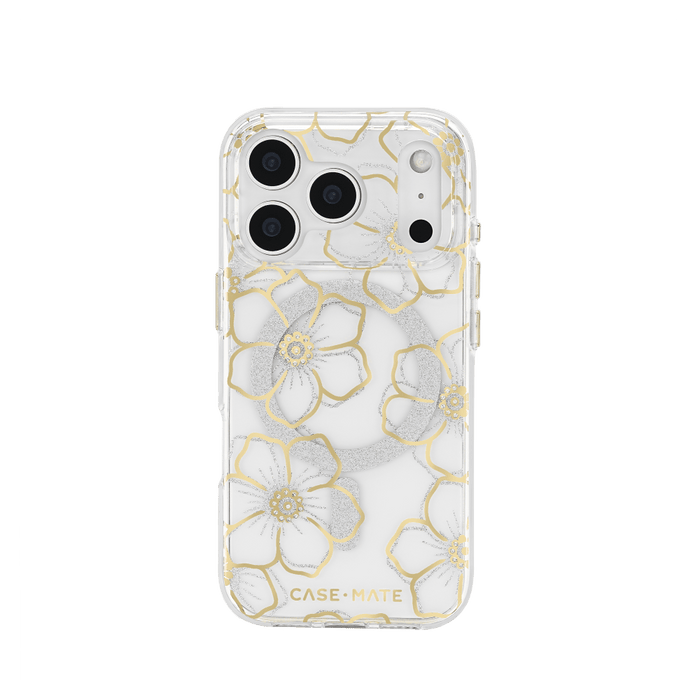 Case-Mate Floral Gems MagSafe Case for Apple iPhone 17 Pro Gold