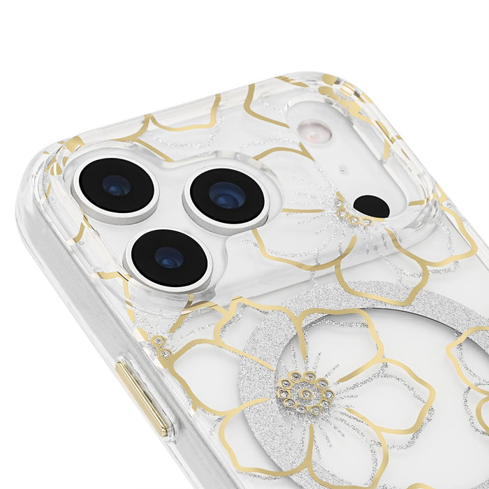 Case-Mate Floral Gems MagSafe Case for Apple iPhone 17 Pro Gold