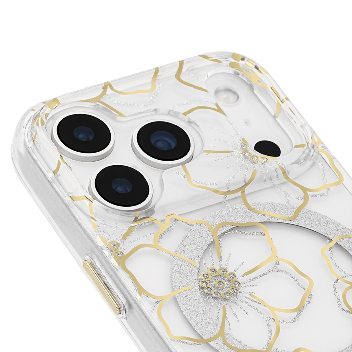 Case-Mate Floral Gems MagSafe Case for Apple iPhone 17 Pro Gold
