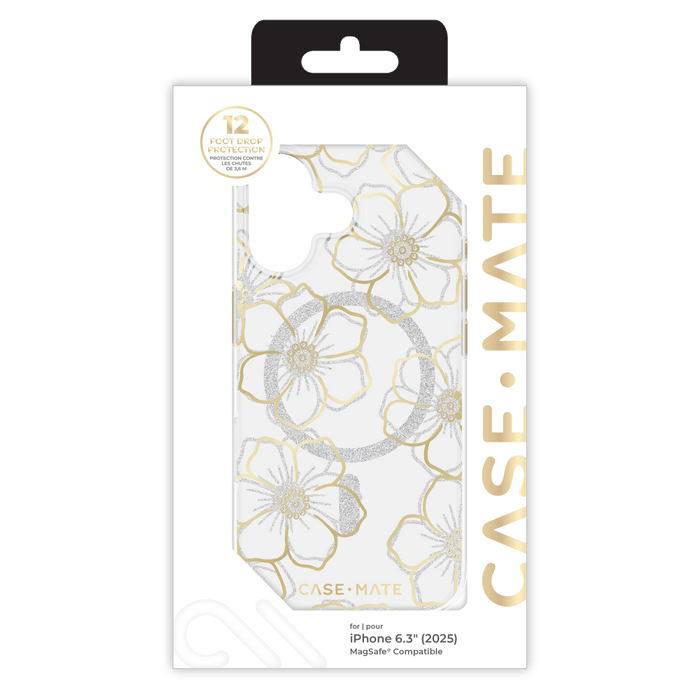 Case-Mate Floral Gems MagSafe Case for Apple iPhone 17 Gold