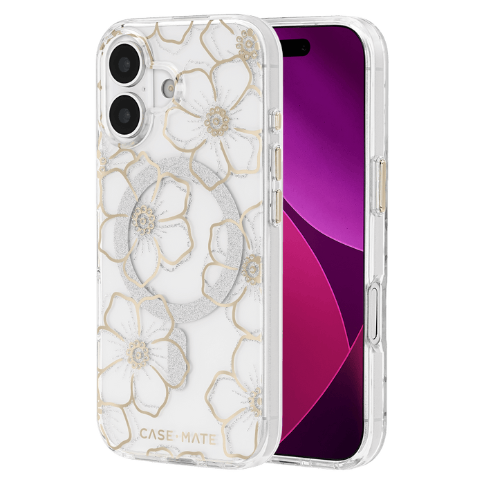 Case-Mate Floral Gems MagSafe Case for Apple iPhone 17 Gold