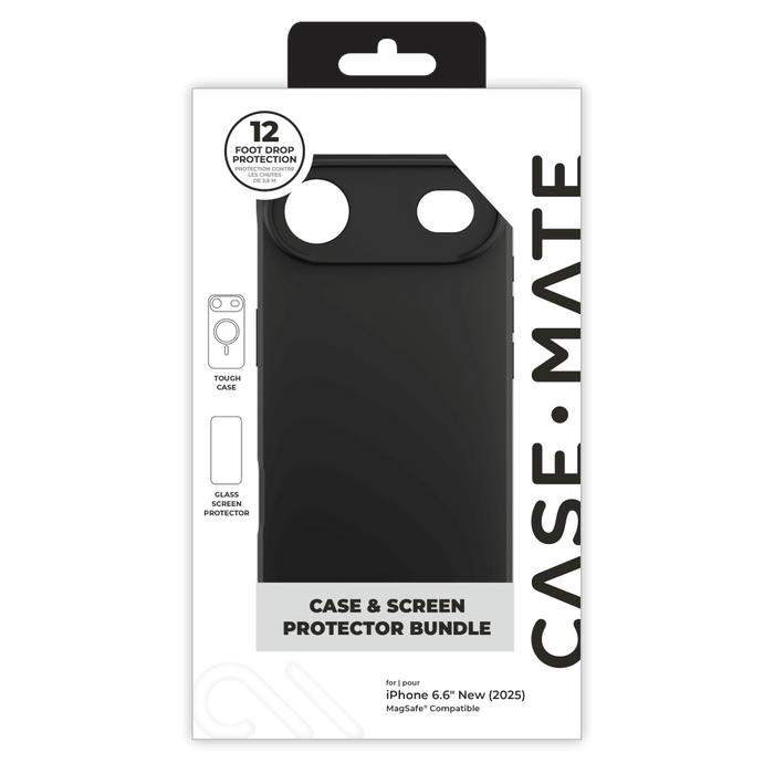 Case-Mate Protection Pack Tough MagSafe Case and Glass Screen Protector for Apple iPhone Air