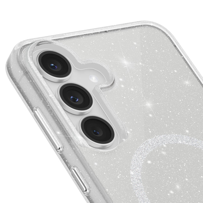 Case-Mate Sheer Twinkle Silver Case with Magnet for Samsung Galaxy S25 FE