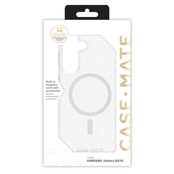 Case-Mate Sheer Twinkle Silver Case with Magnet for Samsung Galaxy S25 FE