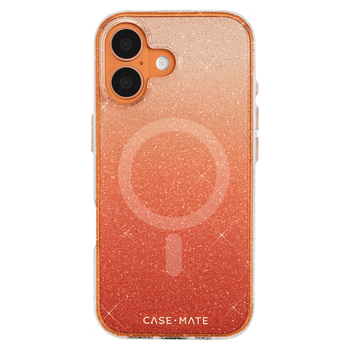 Sheer Twinkle Ombre MagSafe Case for Apple iPhone 17 Orange