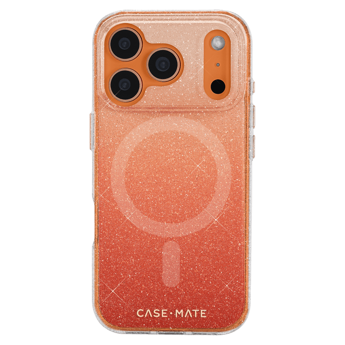Sheer Twinkle Ombre MagSafe Case for Apple iPhone 17 Pro Orange