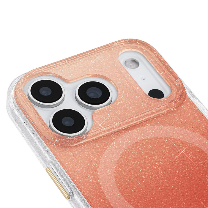 Sheer Twinkle Ombre MagSafe Case for Apple iPhone 17 Pro Orange