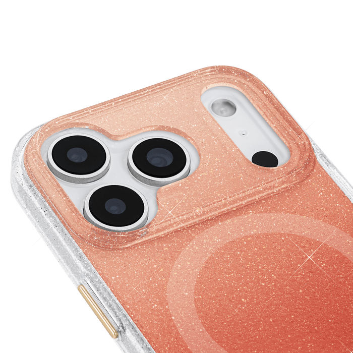 Sheer Twinkle Ombre MagSafe Case for Apple iPhone 17 Pro Orange