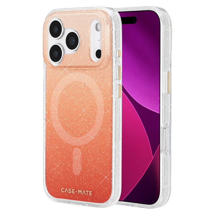 Sheer Twinkle Ombre MagSafe Case for Apple iPhone 17 Pro Orange