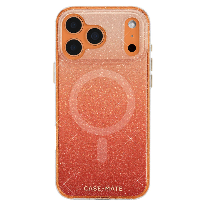 Case-Mate Sheer Twinkle Ombre MagSafe Case for Apple iPhone 17 Pro Max Orange