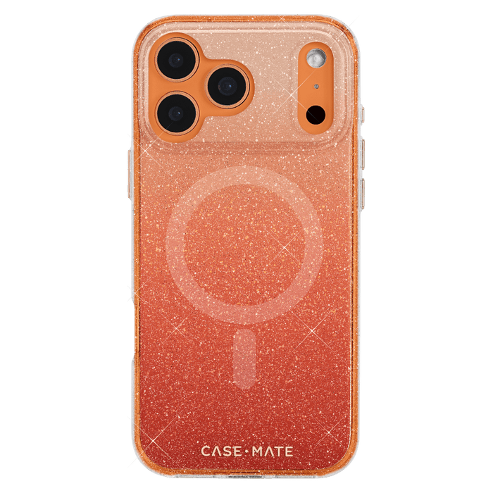 Case-Mate Sheer Twinkle Ombre MagSafe Case for Apple iPhone 17 Pro Max Orange