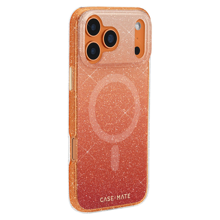 Case-Mate Sheer Twinkle Ombre MagSafe Case for Apple iPhone 17 Pro Max Orange