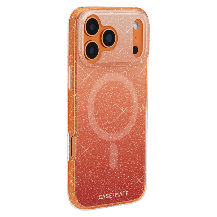 Case-Mate Sheer Twinkle Ombre MagSafe Case for Apple iPhone 17 Pro Max Orange