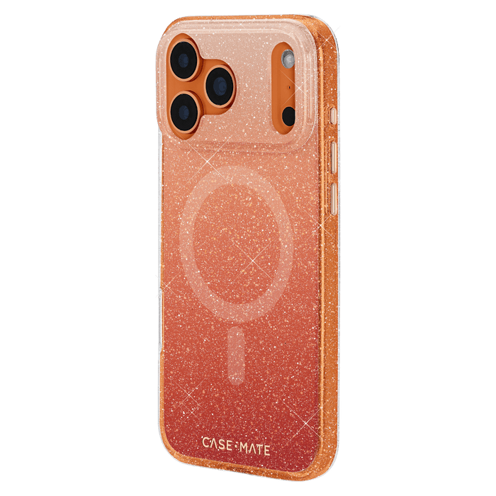 Case-Mate Sheer Twinkle Ombre MagSafe Case for Apple iPhone 17 Pro Max Orange