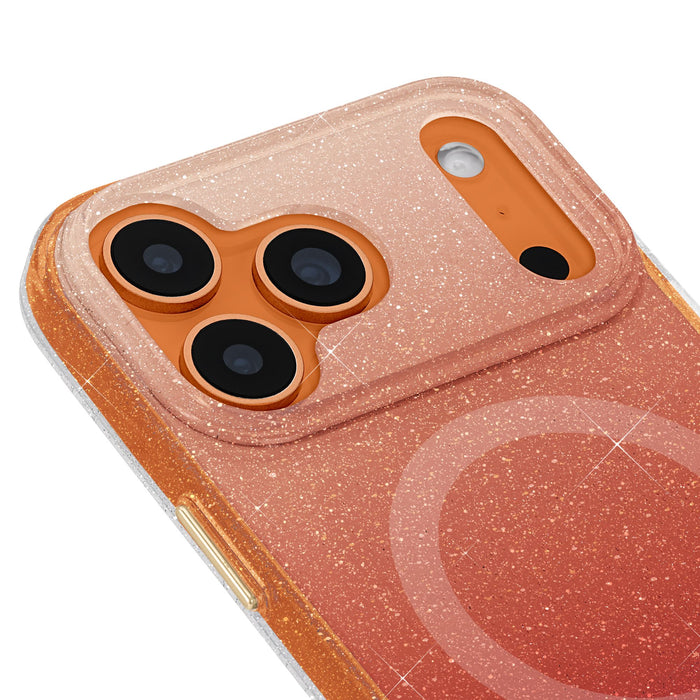 Case-Mate Sheer Twinkle Ombre MagSafe Case for Apple iPhone 17 Pro Max Orange