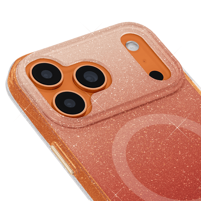Case-Mate Sheer Twinkle Ombre MagSafe Case for Apple iPhone 17 Pro Max Orange