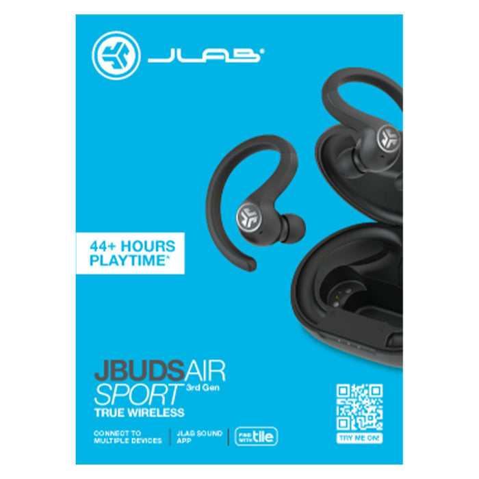 JLAB JBuds Air Sport True Wireless In Ear Earbuds Black