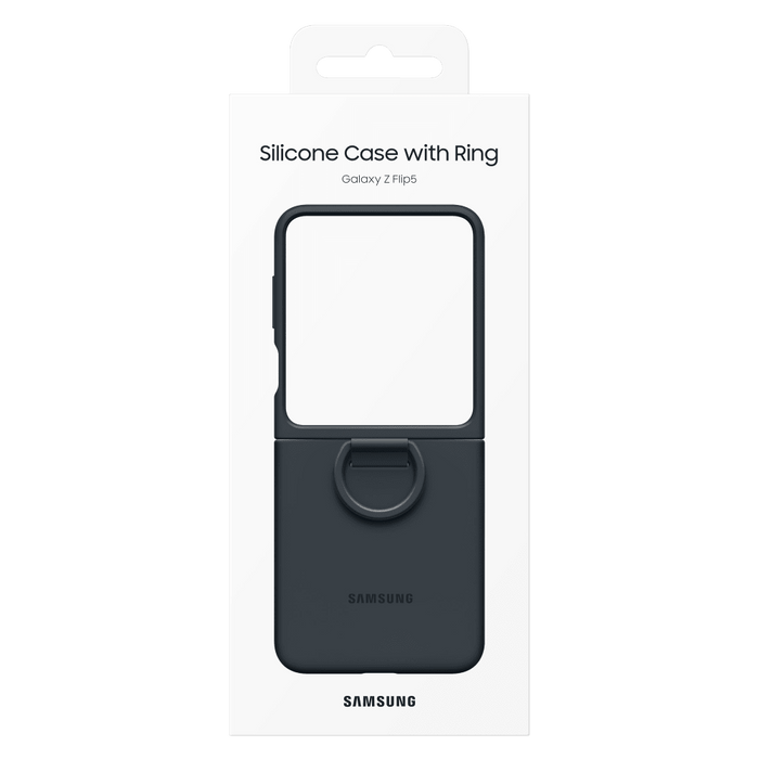 Samsung Silicone Case with Ring for Samsung Galaxy Z Flip5 Indigo