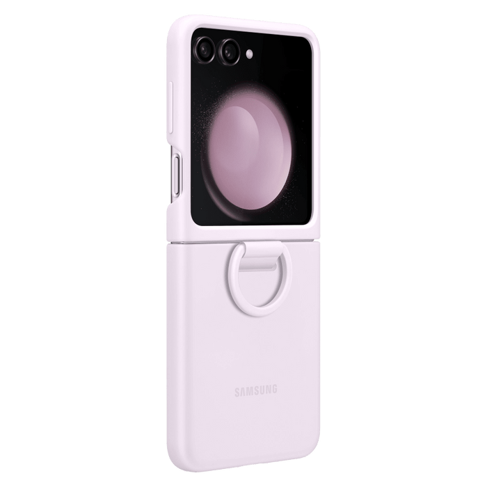 Samsung Silicone Case with Ring for Samsung Galaxy Z Flip5 Purple