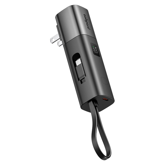 prodigee - Energee PowerBar 2 in 1 Power Bank and Wall Charger 20W - Black