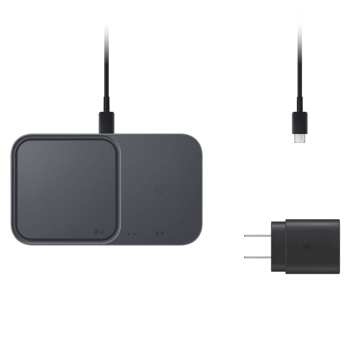 Samsung Dual Port Fast Wireless Charger 15W with USB C Cable and Power Head