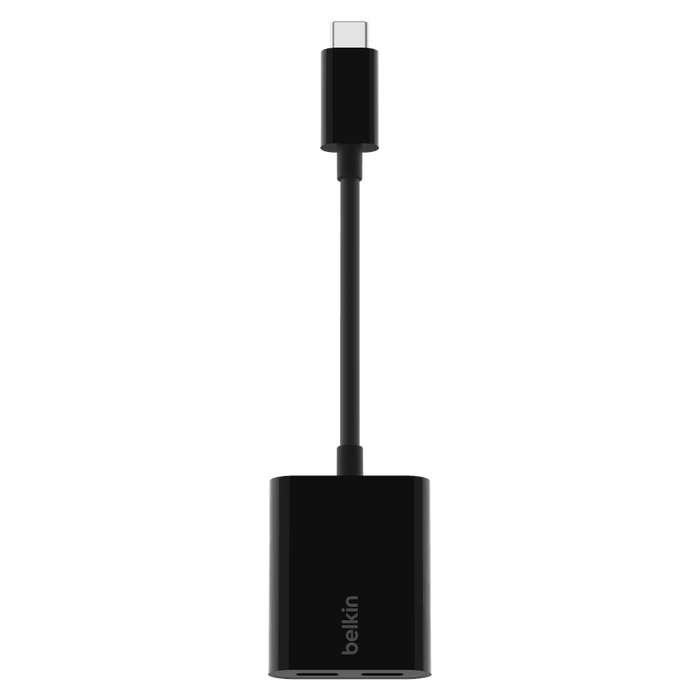 Belkin USB C Audio and Charge Adapter Black