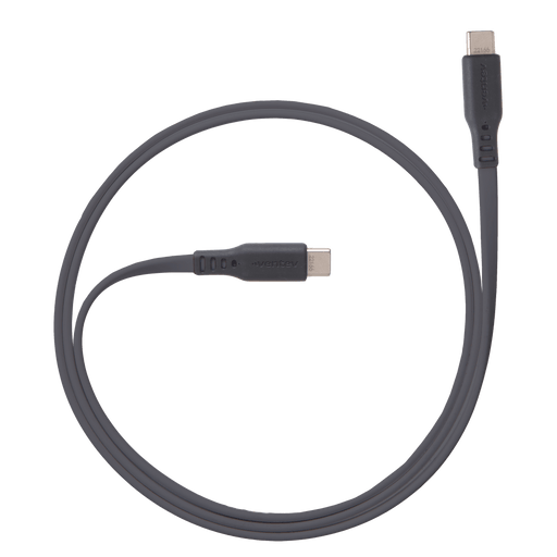 Ventev Chargesync Flat USB C to USB C 3.3ft Gray