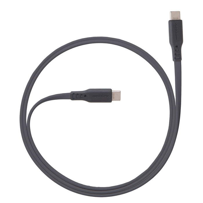 Ventev Flat USB-C to USB-C High Speed Tangle-Free 3 Foot Cable