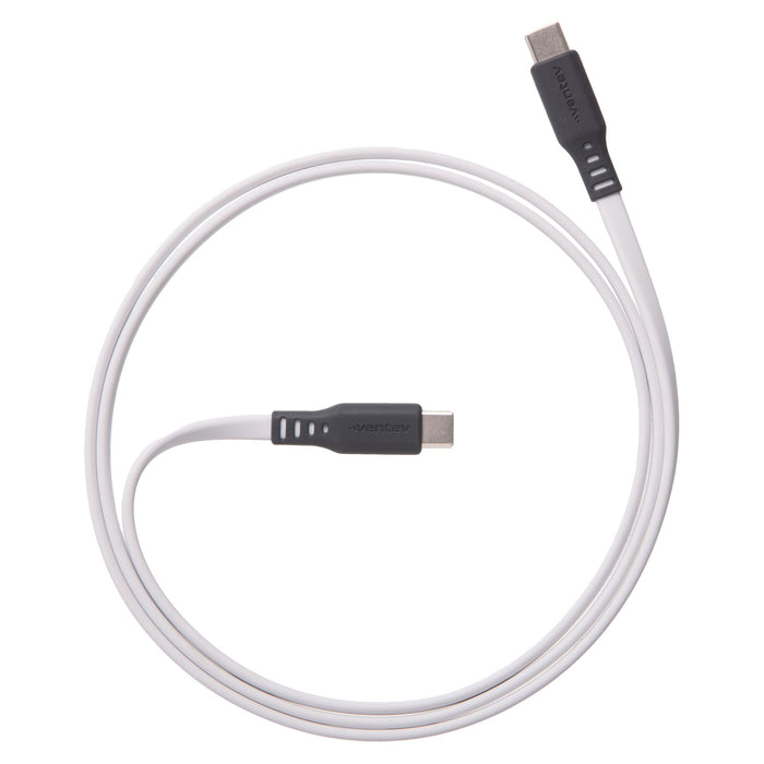 Ventev Flat USB-C to USB-C High Speed Tangle-Free 3 Foot Cable