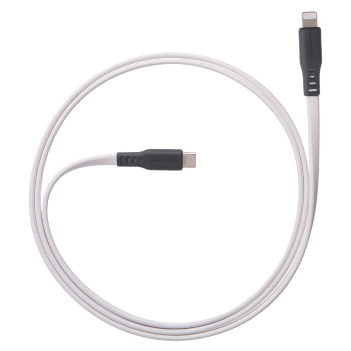 Ventev Flat USB C to Apple Lightning High Speed Tangle-Free 3 Foot Cable