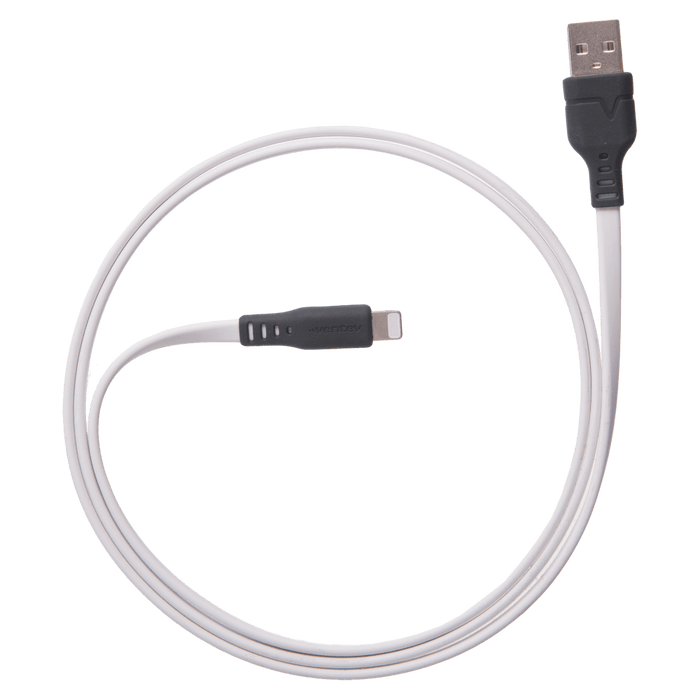 Ventev Flat USB-A to Apple Lightning High Speed Tangle-Free 3 Foot Cable
