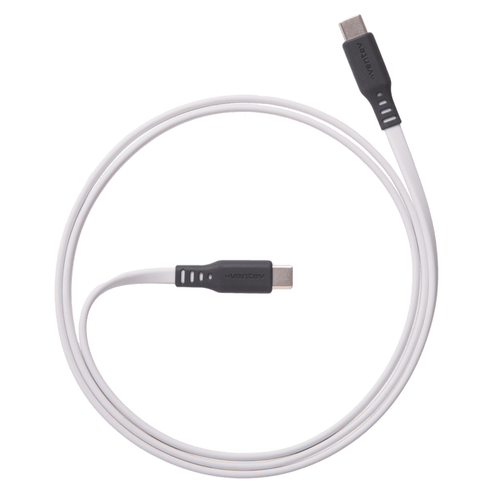 Ventev Chargesync Flat USB C to USB C Cable 6ft White